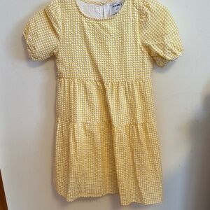 Old Navy Yellow Checkered Kids Dress